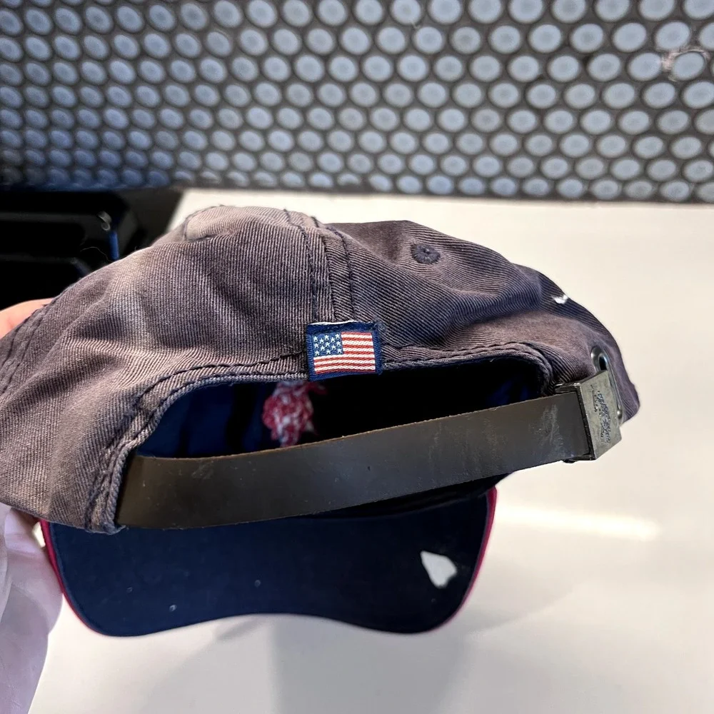 US Polo ASSN. Hat Cap Strap Back Leather Blue Red Cotton‎ Dad Embroidered Casual